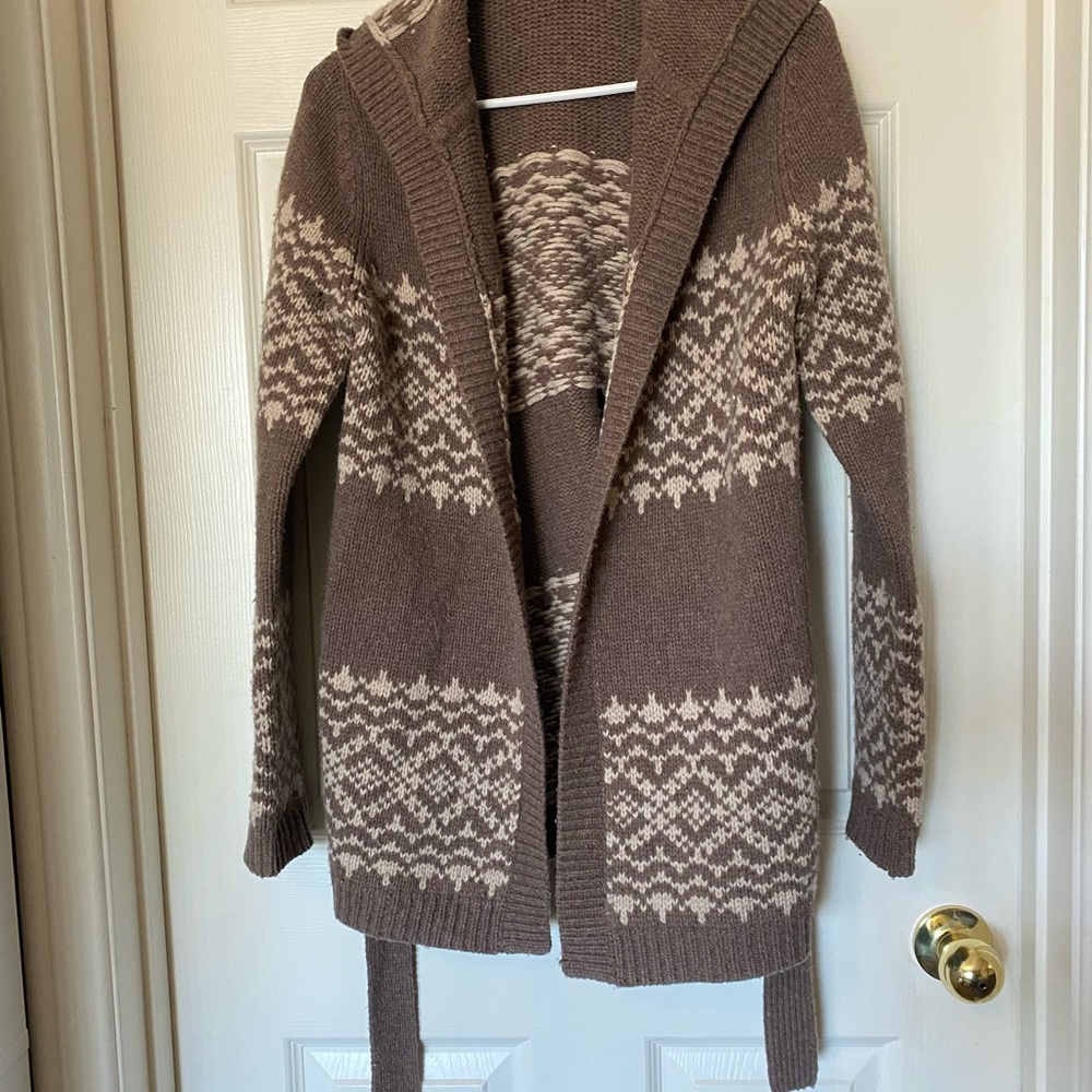 GAP Brown and Cream Women's Sweater